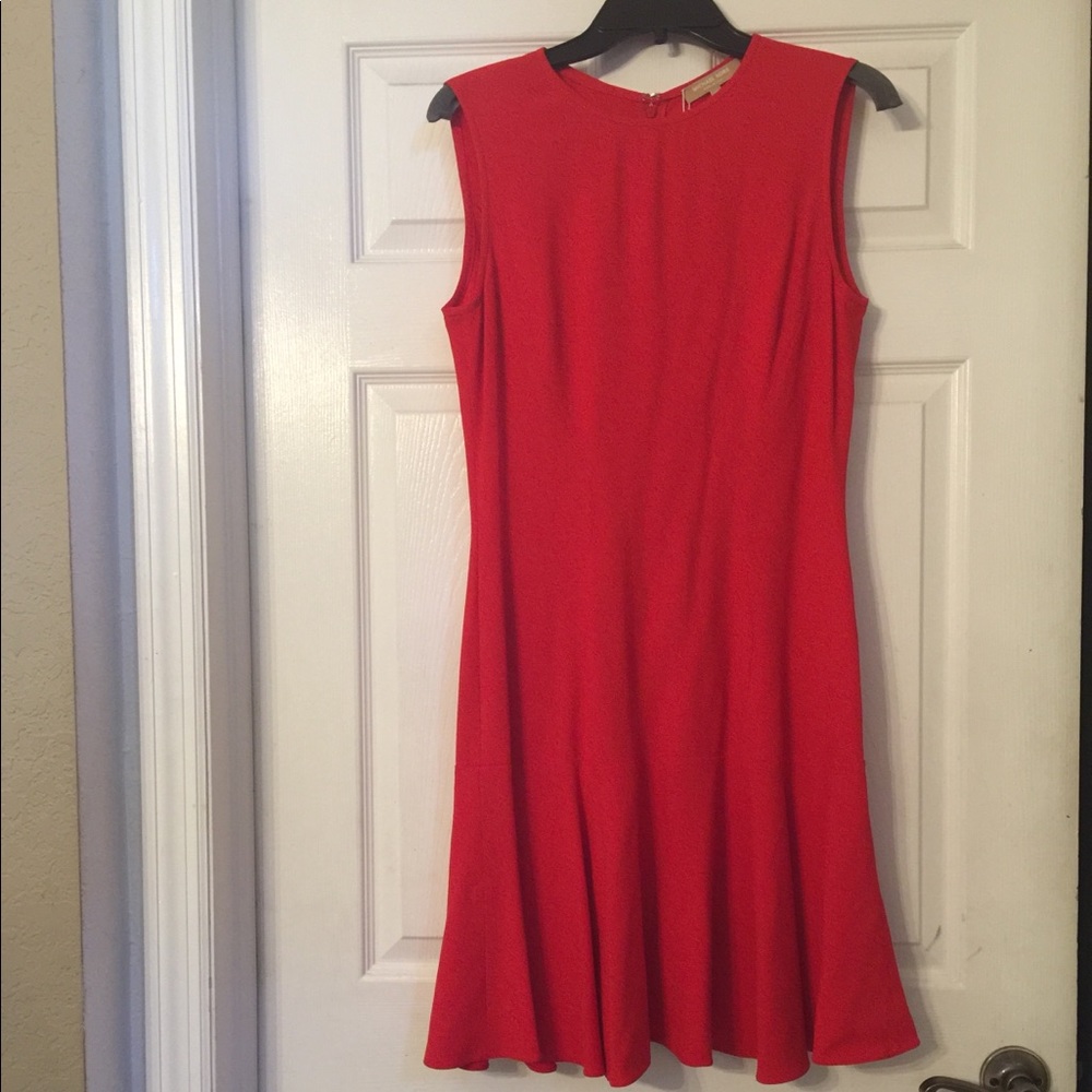 Michael Kors Collection red knee length dress